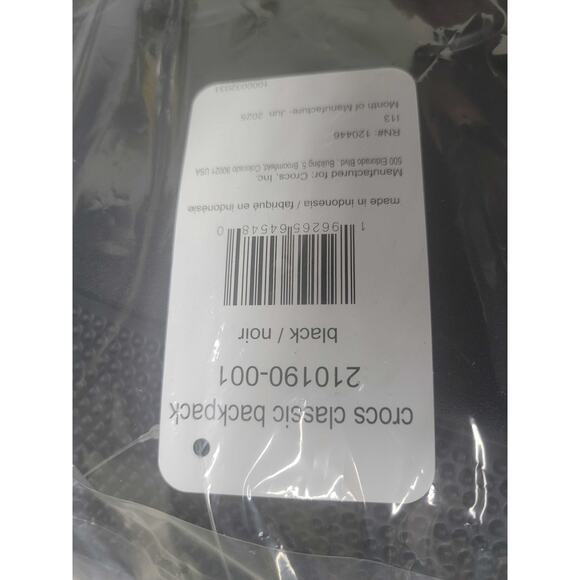 NWT Crocs Classic Backpack, Black, One Size - Picture 3 of 3